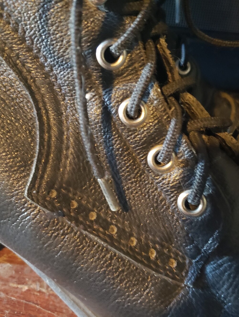 Vintage Capezio Black Leather Granny Witch Victorian Lace-up Boots Sz 8 - Picture 5 of 9